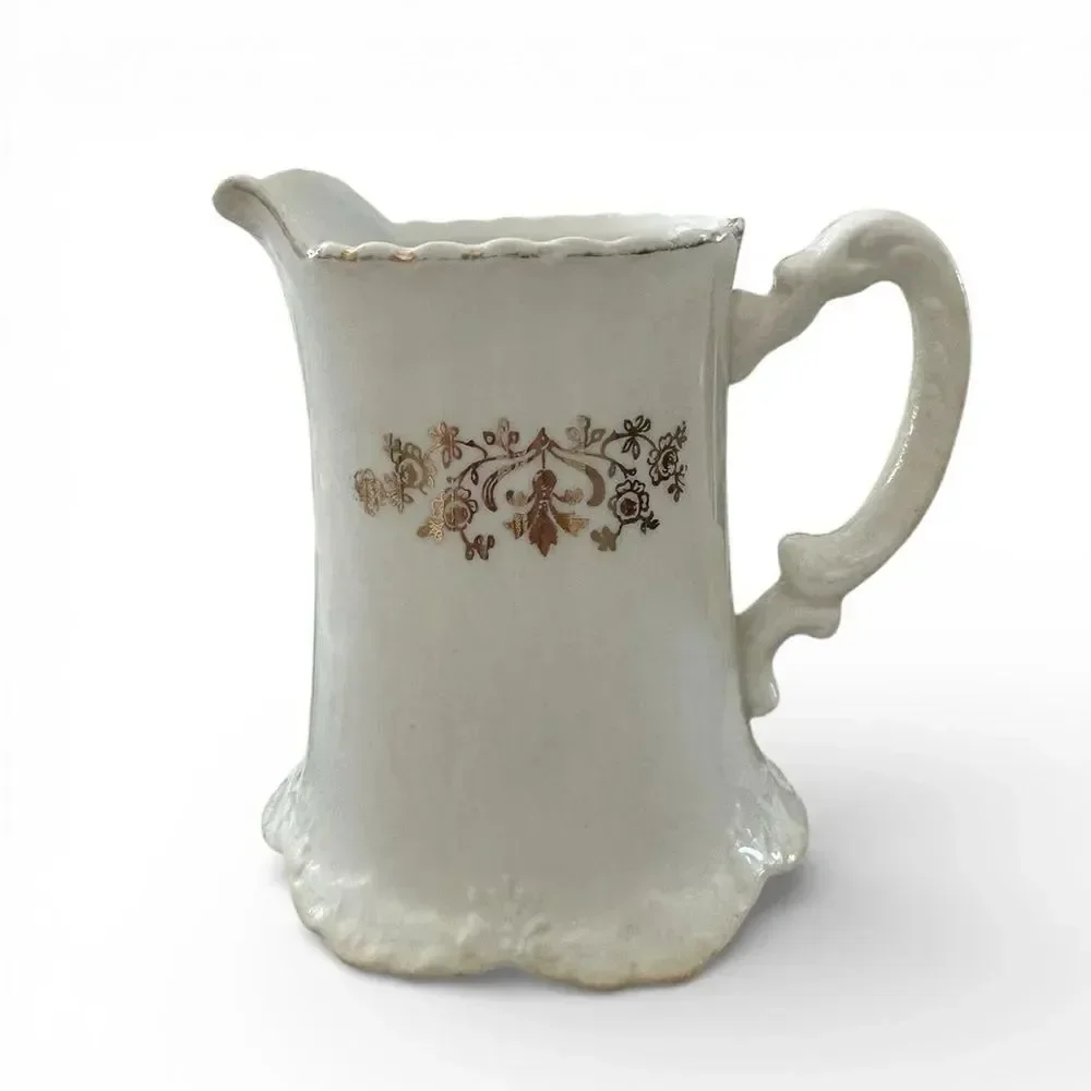 Homer Laughlin Hudson Vintage Creamer Milk Pitcher Floral 1908-1920